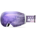 OutdoorMaster Ski Goggles PRO - Frameless, Interchangeable Lens 100% UV400 Protection Snow Goggles for Men & Women (Polarized Vi