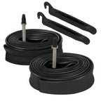 Lotfancy 28 700X23/25C Tube 60Mm Presta Valve (2 Pack), 700X25C 700X23C Tube For Road Bike, 2 Nylon Plastic Tire Levers Included