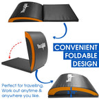 Yes4All Ab Mat Tailbone For Sit Up 15''  Foldable Double Thick Situps Pad I Workout Mat For Abdominal Exercises, Crunches, Push-