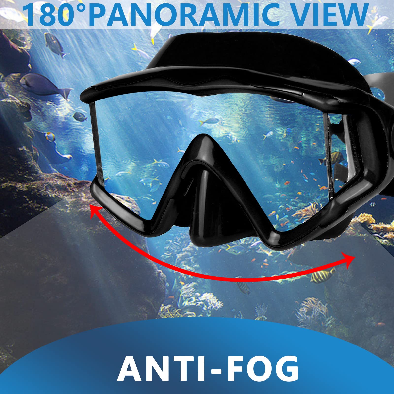 Aqua A Dive Sports Diving Mask Anti-Fog Swimming Snorkel Mask Suitable For Adults Scuba Dive Swim Snorkeling Goggles Masks (Gray