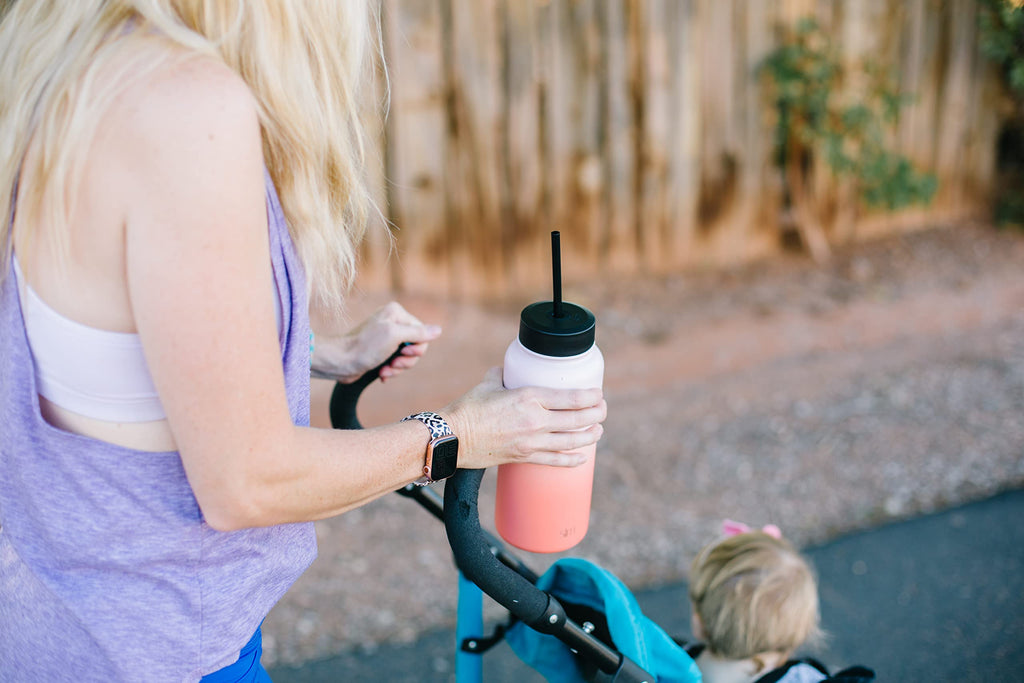 Simple Modern Wide Mouth Lid Leak Proof Straw Chug Handle Flip Fits Summit Water Bottles And Hydro Flask, Tumbler Style, Riptide