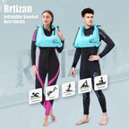 Rrtizan Snorkel Vest, Adults Portable Inflatable Swim Vest Buoyancy Aid Swim Jackets For Men & Women
