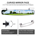 10L0L Newest Golf Cart Folding Side Mirrors And Rear View Mirror 16.5'' Extra Wide Panoramic Golf Cart Mirrors Fits Club Car Ezg