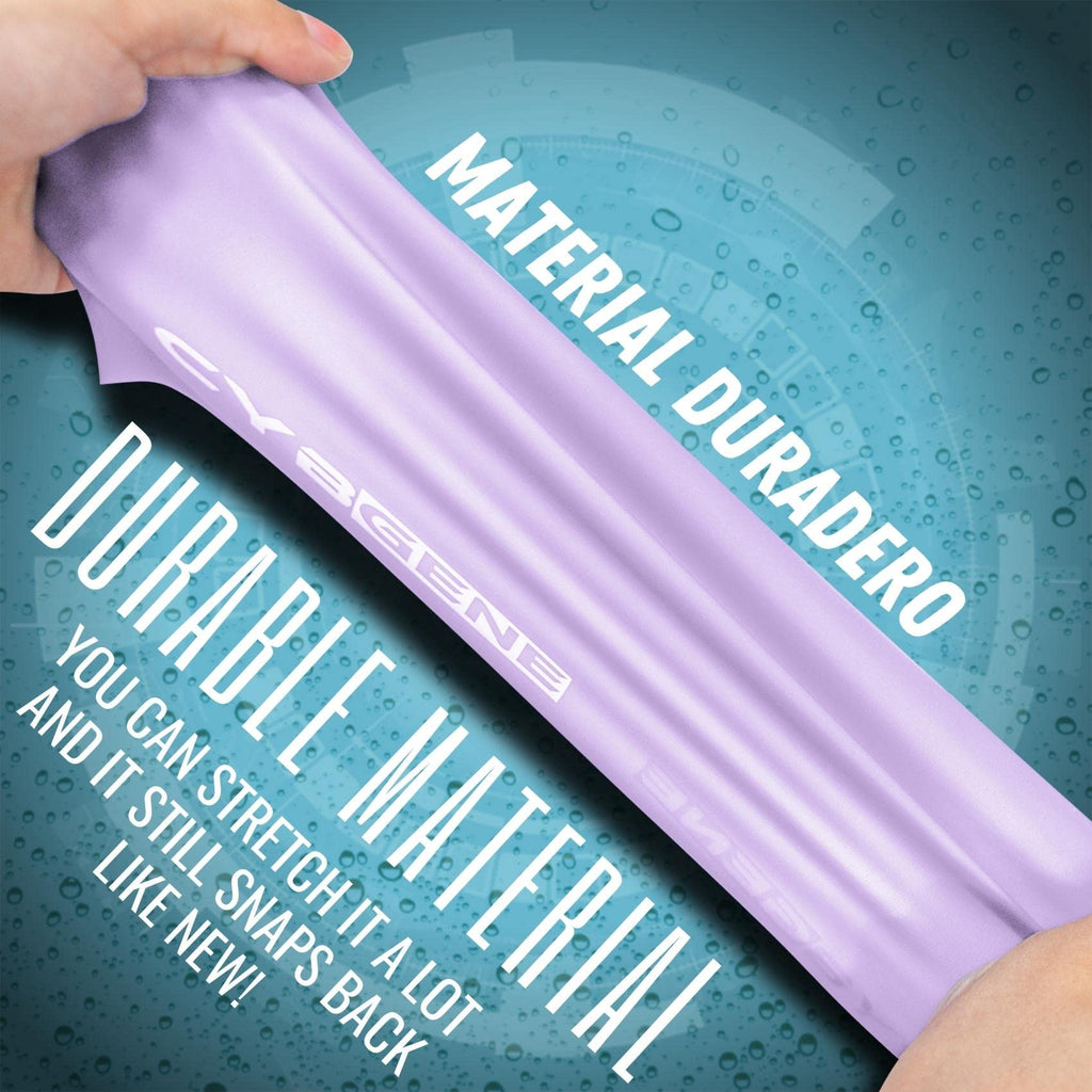 Cybgene Silicone Swim Cap, Unisex Swimming Cap For Women And Men, Bathing Cap Ideal For Short Medium Long Hair-Light Pastel Purp
