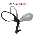 Hafny New Handlebar Bike Mirror, Hd,Blast-Resistant, Glass Lens, Reflector (Hf-M903Ls-Fr05 (Bar End Fitting Left Side, Silver Gl