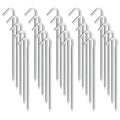 OK5STAR Metal Tent Stakes Heavy Duty 9 Inch, 25 Pack Camping Tarp Stakes, Ground Stakes Yard Stakes Canopy Anchors for Inflatabl