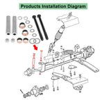 Leapgomax Golf Cart Spindle Bushings Kit Fit For Ezgo Txt/Pds 2001-Up Gas & Electric, Including Bushing Spindle, King Pin Tubes,