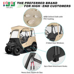 10L0L 2 Passenger Golf Cart Enclosure For Club Car Precedent, All Weather Windproof Waterproof Rain Cover, 4-Sided Clear Window