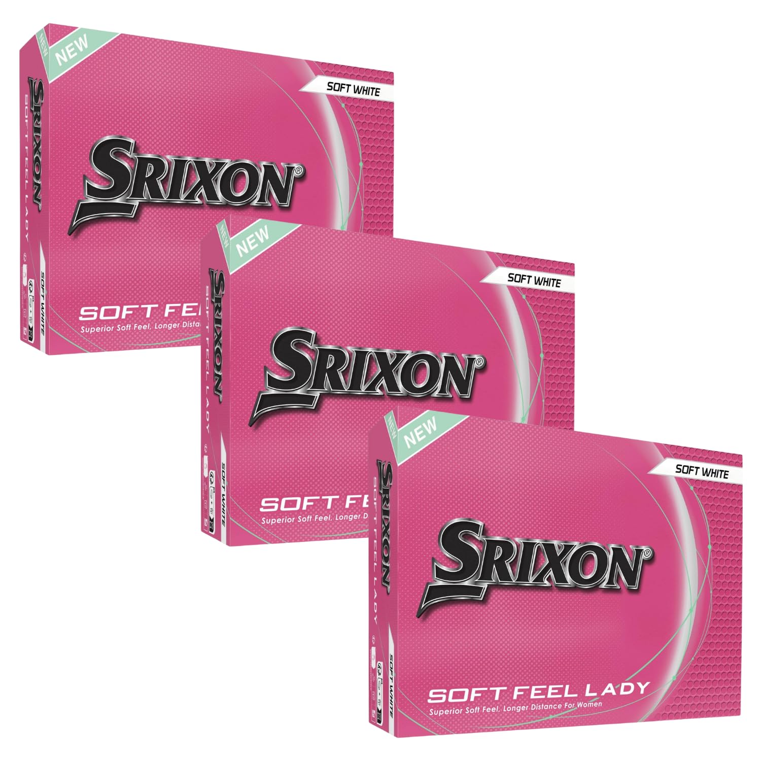 Srixon Soft Feel Lady Golf Balls, Soft Feel Lady 9 (36 Pack), White