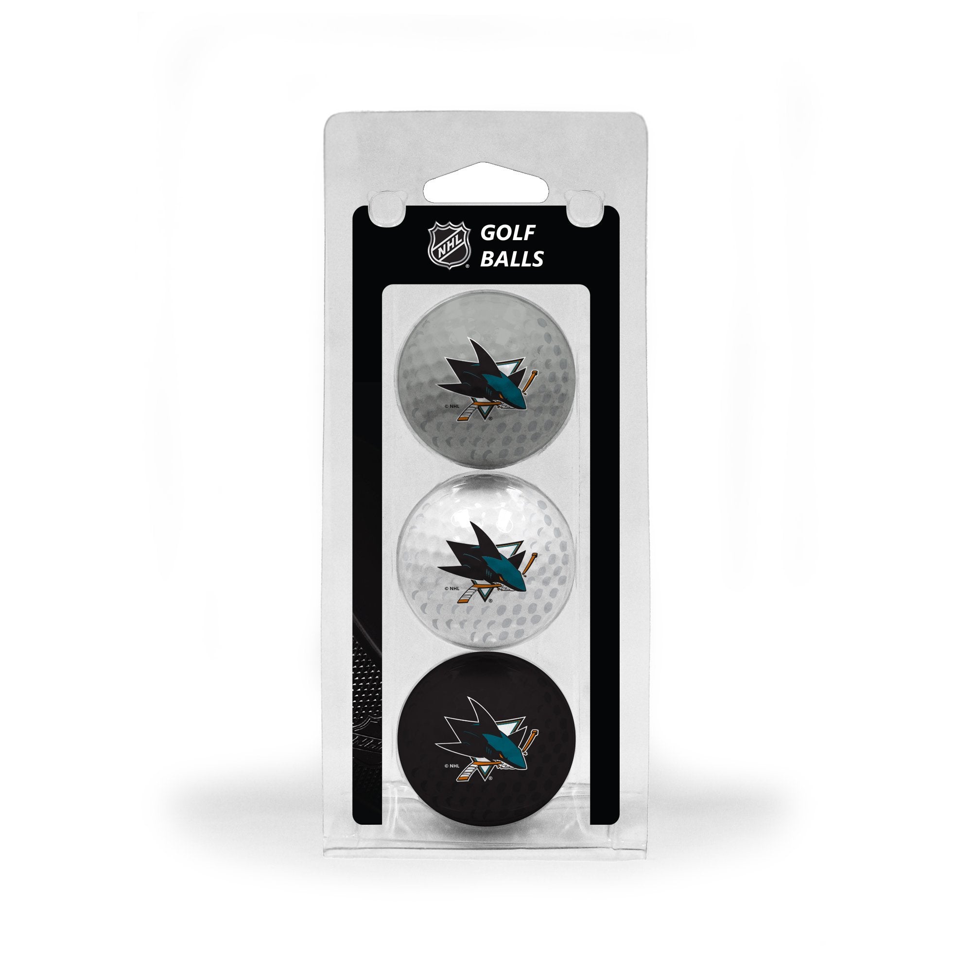 Team Golf Nhl San Jose Sharks 3 Golf Ball Pack Regulation Size Golf Balls, 3 Pack, Full Color Durable Team Imprint