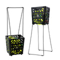 OLE ANDIGO Tennis Ball Basket Tennis Ball Hopper with Wheels | 60 Balls Capacity Lightweight Collector | No-Bend Hands-Free Ball