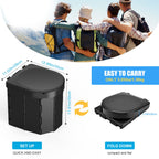 Portable Camping Toilet, Folding Toilet For Adults With Lid And Retractable Toilet Paper Holder,Waterproof Porta Potty With Carr