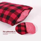 Redcamp Small Camping Pillow Lightweight And Compressible, 2Pcs Flannel Travel Pillow With Removable Pillow Cover
