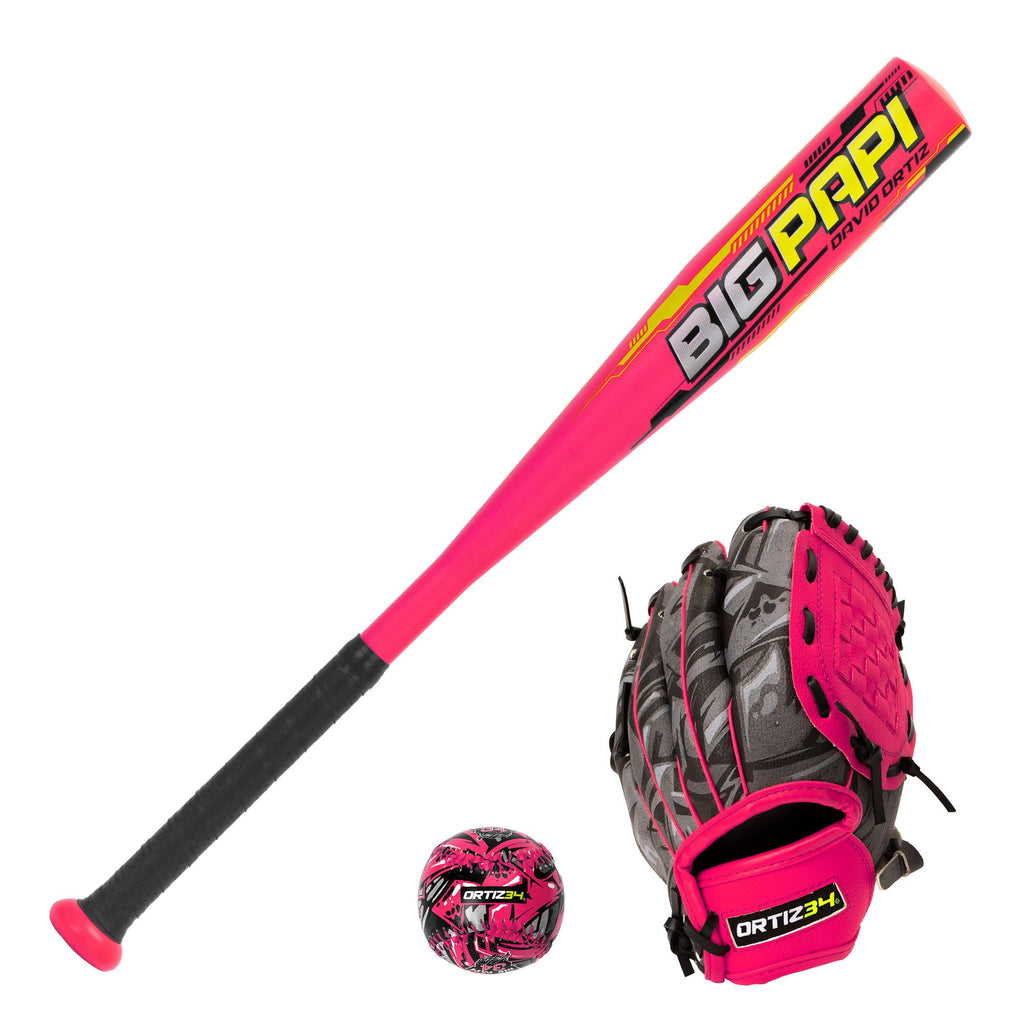 Youth T-Ball Set, 25    Signature Aluminum T-Ball Bat with -10 Drop, Foam Core T-Ball, 9    Lightweight Youth Glove, Vibrant Gra