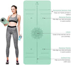 Yoga Mat Non Slip TPE Thick Yoga Mat with Alignment Mark, Large Size 72L x 32W x 0.32Th or 0.24Th, Anti-Tear Exercise & Fitness