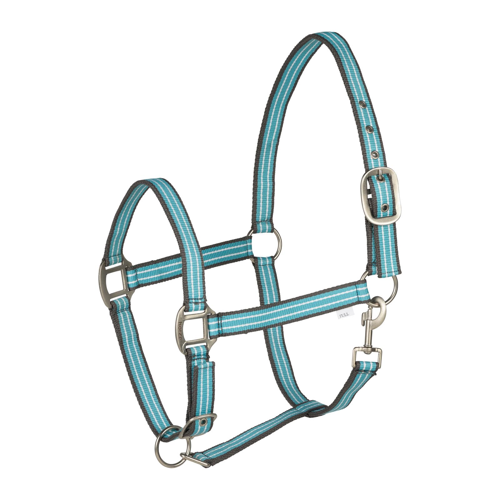 HORZE Adepto Adjustable Horse Halter | Soft, Durable Polyester - Canal Blue - Pony