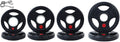 Fitvids Olympic 2-Inch Cast Iron Plate Weight Plate For Strength Training And Weightlifting, Rubber Coate Style, 45Lb Set
