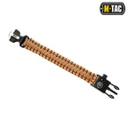M-Tac Survival Paracord Bracelet - 12  Ft Emergency Rope With Compass & Whistle - Tactical Cord For Camping, Hiking, Edc (Orange