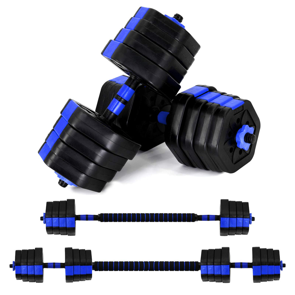 Vivitory Dumbbell Sets Adjustable Weights, Free Weights Dumbbells Set With Connector, Non-Rolling Adjustable Dumbbell Set, Weigh