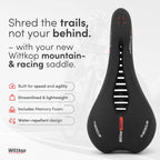 Wittkop Mountain Bike Seat Made Of Comfortable Memory Foam I Mtb Saddle With Innovative Ergonomic 5 Zone-Concept - Bicycle Seat