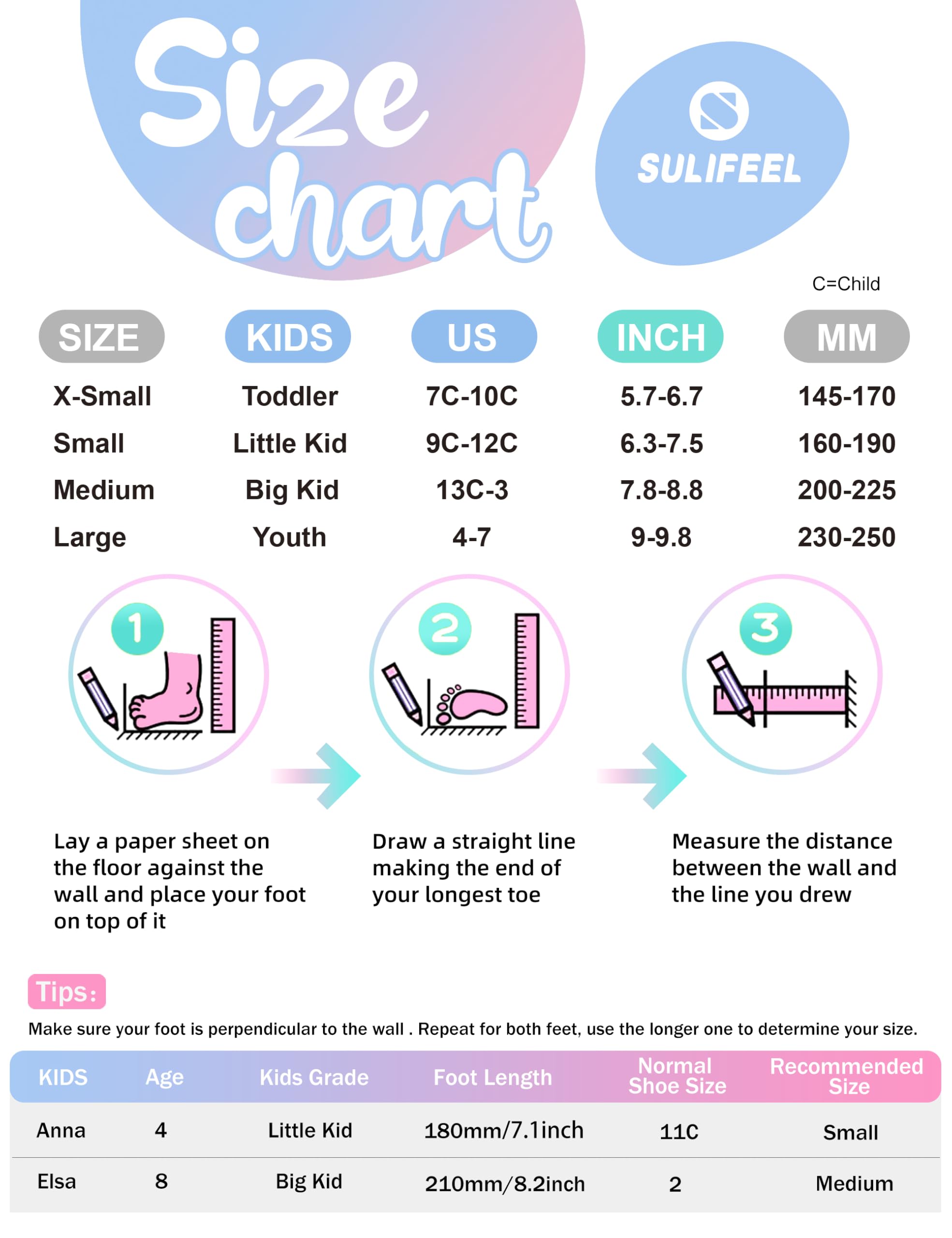 Sulifeel Ice Snow 4 Size Adjustable Light Up Roller Skates For Girls Boys For Kids Medium