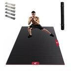 Hapbear Extra Large Exercise Mat 6X4X8Mm(13 Inch), Non Slip, Ultra Durable, Thick Workout Mats For Home Gym Flooring Cardio, Yog