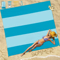Famstar Beach Blanket Sandproof Waterproof 10'  9' 1-8 Adults Oversized,Compact Lightweight Durable Beach Mat for Travel Camping