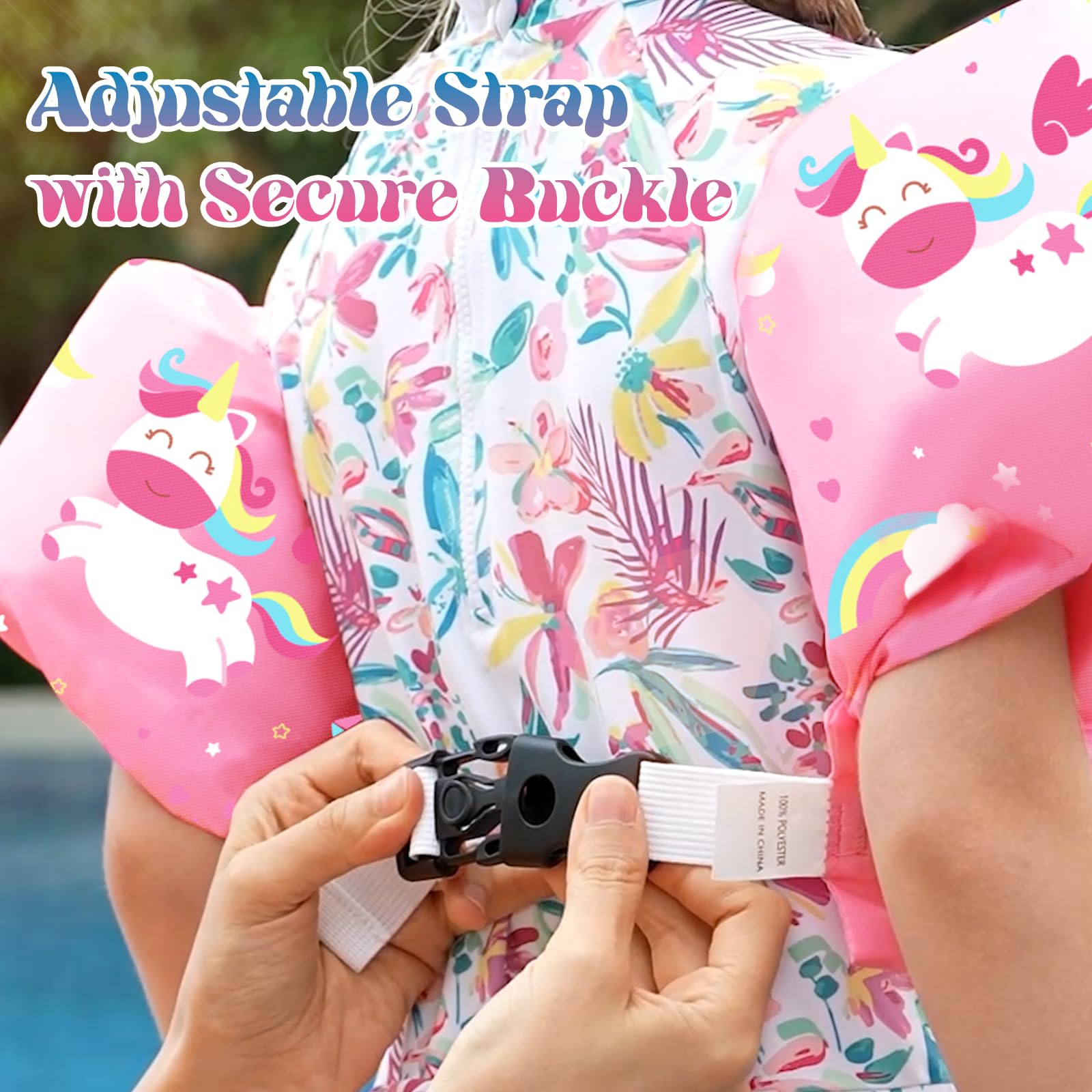Heysplash Swim Vest For Kids, Toddler Swim Vest Kids Swim Vest Water Wings Swim Arm Band With Adjustable Strap And Secure Buckle