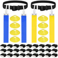 Dkovn Flag Football Belt, 1/2/4/10/14/28Pcs Adjustable Flag Football Belt With Belt And Flags, For Youths, Adults(14Pcs Yellow+1