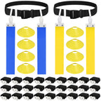 Dkovn Flag Football Belt, 1/2/4/10/14/28Pcs Adjustable Flag Football Belt With Belt And Flags, For Youths, Adults(14Pcs Yellow+1