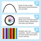 Ppxiong Orange Spoke Skins Covers: 8-21 Inch Rims Protector & Decoration For Dirt Bike  Mountain Bike  Bicycle  Wheelchair  Moto