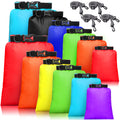 Shappy 12 Pcs Waterproof Dry Bag Set 6 Sizes Lightweight Sacks and Long Adjustable Shoulder Strap Outdoor Water Proof Keep Gear 