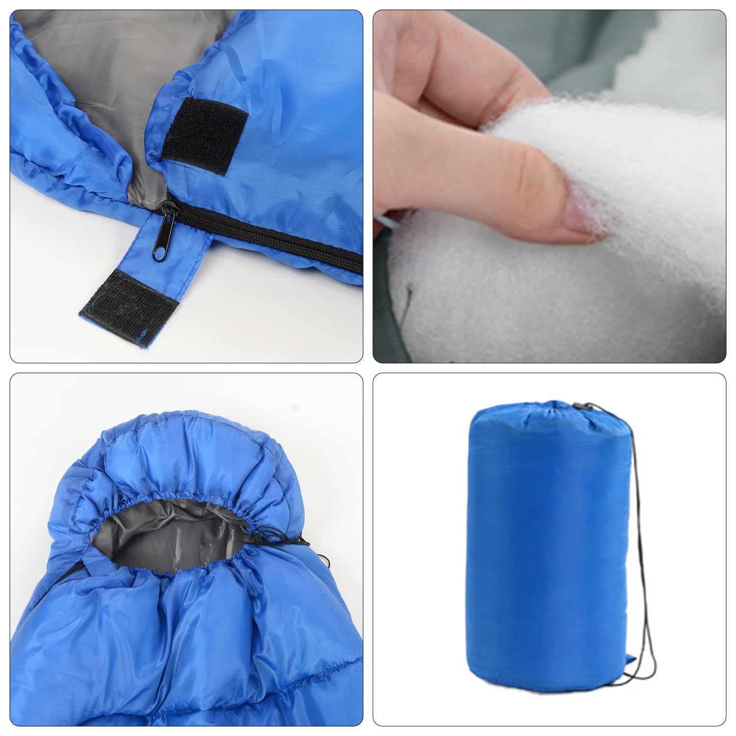 Wind Tour 3 Season Lightweight Waterproof Sleeping Bag Indoor & Outdoor Spliceable Single Sleeping Bag 1.0Kg For Hiking Backpack