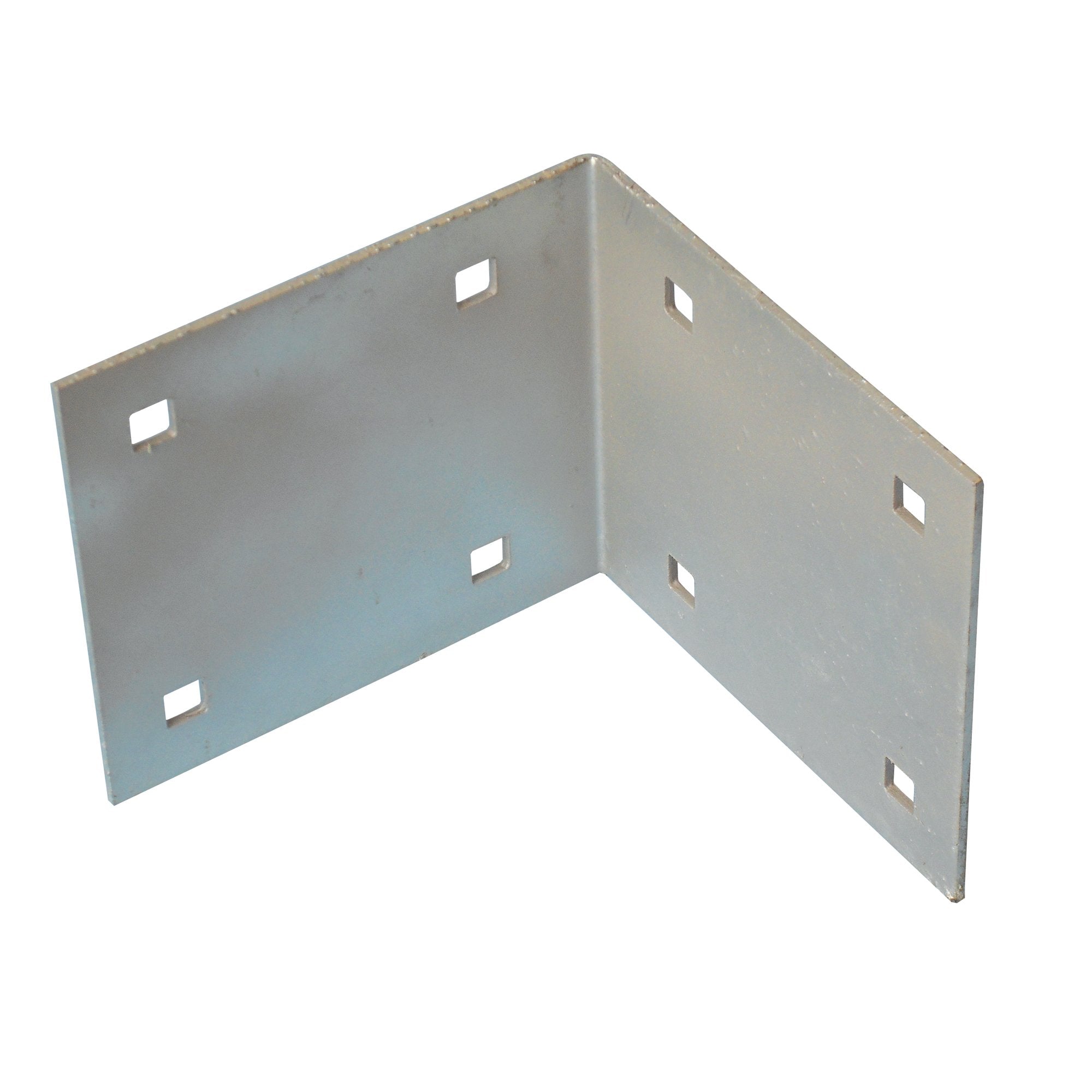 Dock Edge Stationary Dock Corner Plate, Galvanized, 7/16'' Holes For 3/8'' Carriage Bolts, Grey
