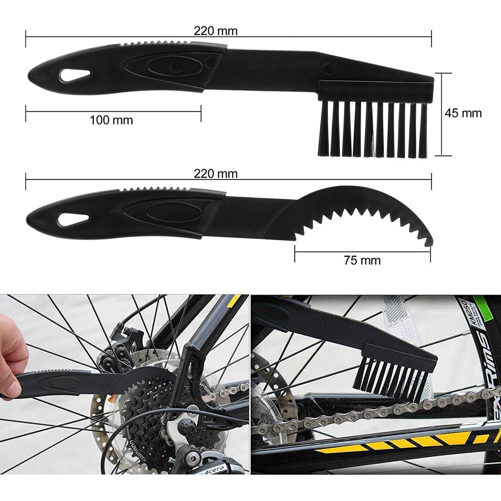 Qkurt 9Pcs Bike Cleaning Tool Set, Bicycle Clean Brush Kit For Bike Tire Chain Sprocket Corner Fit For Motorcycle Bikes