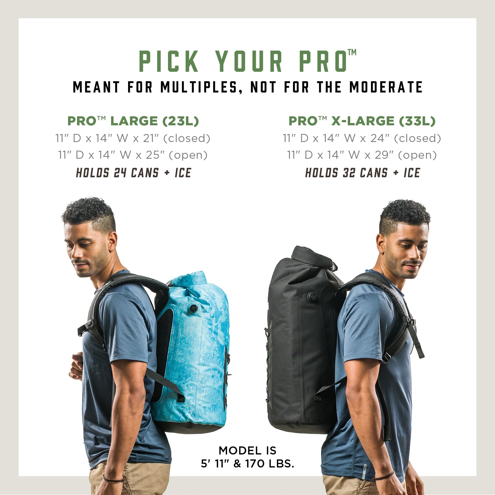 Icemule Pro Large Collapsible Backpack Cooler - Hands Free, 100% Waterproof, 24+ Hours Cooling, Soft Sided Cooler For Hiking, Ca