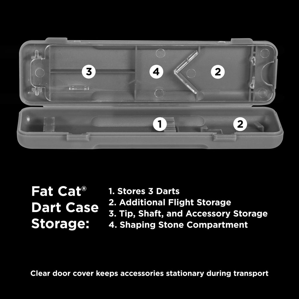 Fat Cat By Gld Products Bulletz 90% Tungsten Steel Tip Darts With Storage/Travel Case, 23 Grams , Black