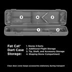 Fat Cat By Gld Products Bulletz 90% Tungsten Steel Tip Darts With Storage/Travel Case, 23 Grams , Black