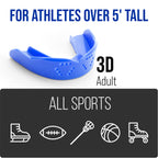 Sisu 3D Mouthguard, Charcoal Black With Case - 2.0Mm Thin - For Athletes Over 5    Tall - Pre-Formed For Custom-Molded Fit - Rem