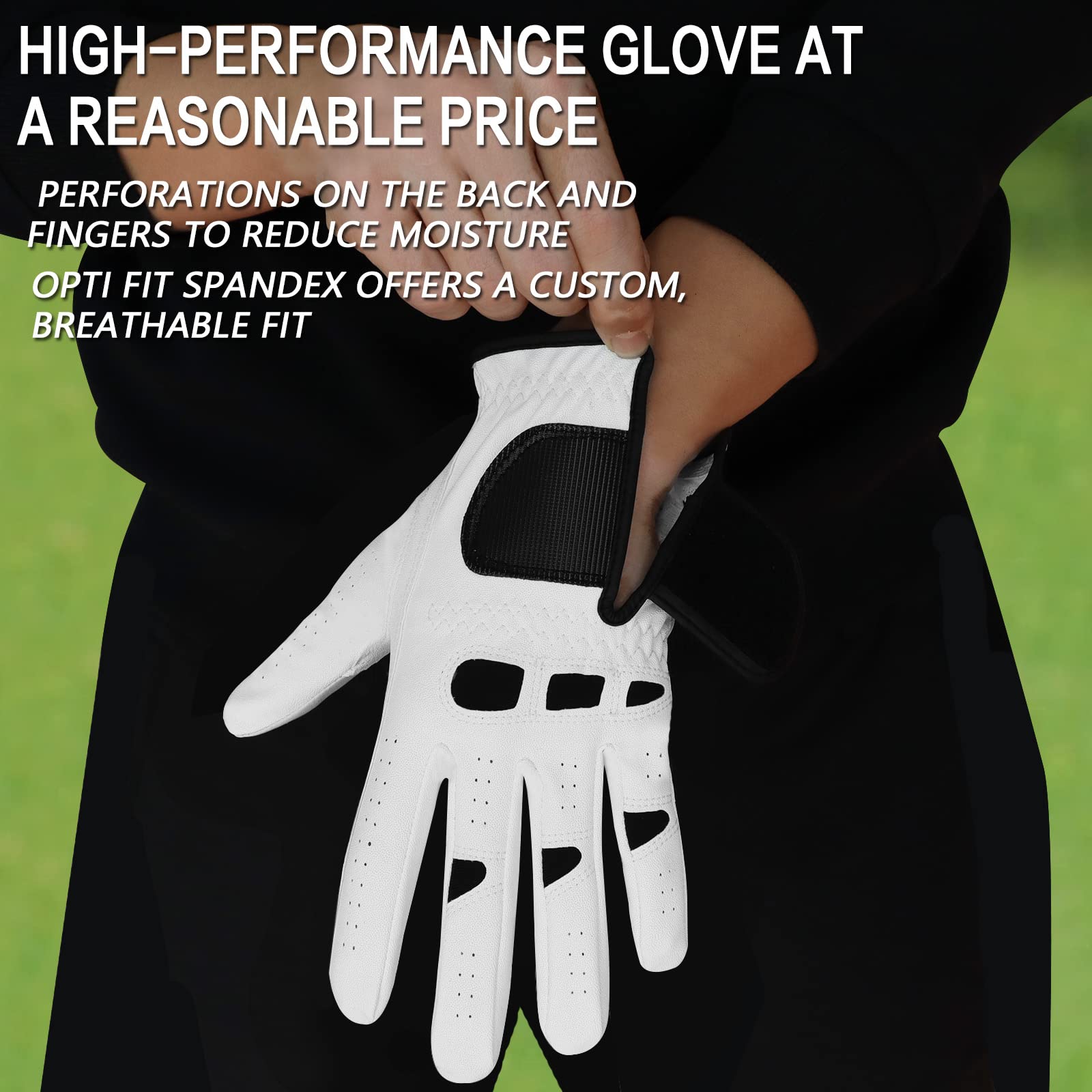 Men      S Golf Glove Left Hand Right With Ball Marker Value 2 Pack, Weathersof Grip Soft Comfortable, Fit Size Small Medium Ml