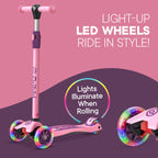 Dribbl 3-Wheel Kids Scooter - Lean-to-Steer Technology, Adjustable Height Handlebar, Wide Deck, Scooter for Boys & Girls Ages 3+