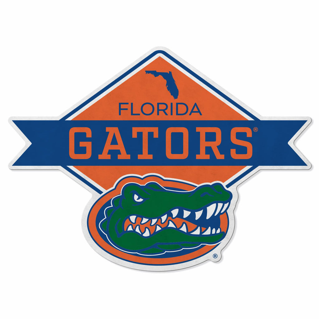 Rico Industries Ncaa Florida Gators Diamond Shape Cut Pennant - Home And Living Room D  Cor - Soft Felt Ez To Hang