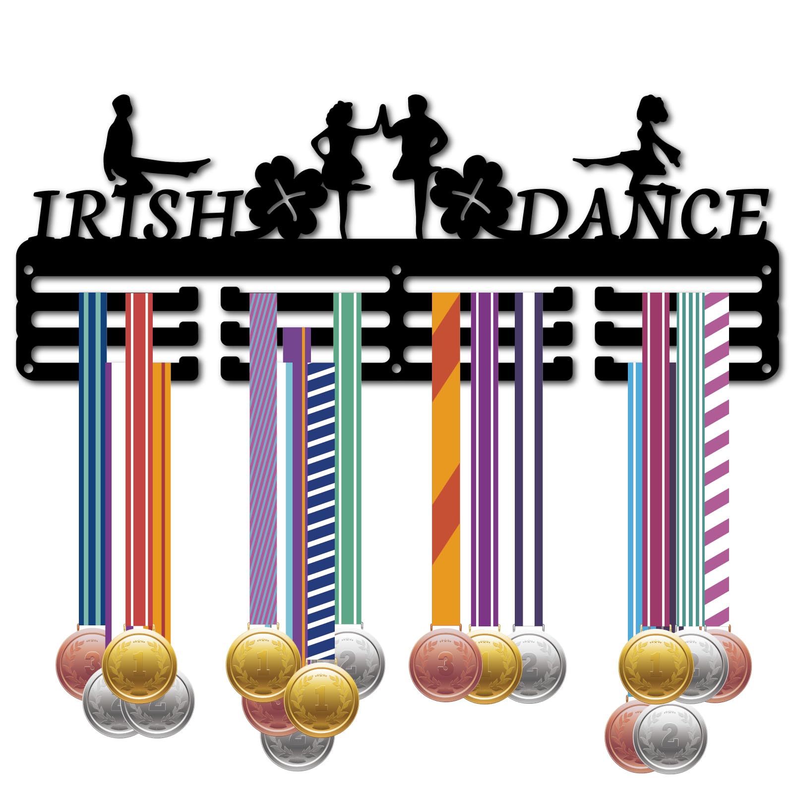 Creatcabin Irish Dance Medal Hanger Display Sports Run Medal Holder Over 60+ Medals Award Iron Rack Frame Wall Mount Hanging Dec