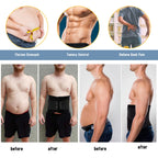 Tailong Neoprene Waist Trimmer Ab Belt For Men Weight Loss Trainer Corset Slimming Body Shaper Workout Sauna Hot Sweat Band (Bla