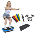 Fitvids Vibration Plate Exercise Machine Workout Vibration Fitness Platform with Resistance Loops and Resistance Band - 3D - 3D-