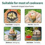Camping Stove Portable Propane Camping Stove Small Outdoor Stove, 30,000 Btu Camp Stove,Windproof Single Butane Stove, With Carr