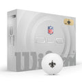Wilson 2025 Duo Soft Nfl Golf Ball - 12 Balls, White, New Orleans Saints
