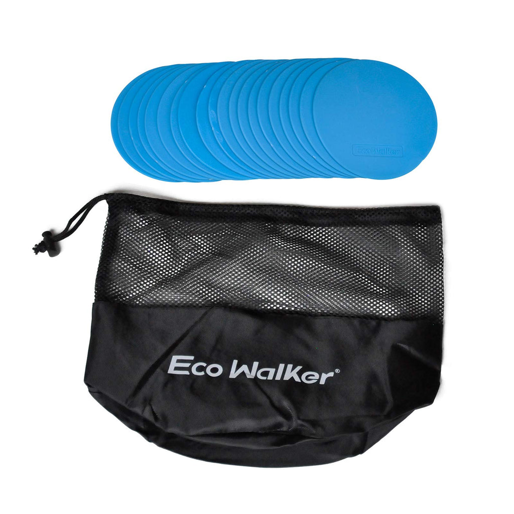 Eco Walker 4Inch Mini Floor Spot Markers For Classroom Preschool And Kindergarten (Set Of 20Pcs) (Blue)