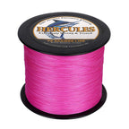 Hercules Braided Fishing Line 1500M 1640Yds 10Lbs-200Lbs Pe Superline 8 Strands (Pink 100Lb/45.4Kg 0.55Mm)