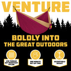 Wise Owl Outfitters Camping Hammock - Camping Essentials, Portable Hammock w/Tree Straps, Single or Double Hammock for Outside,